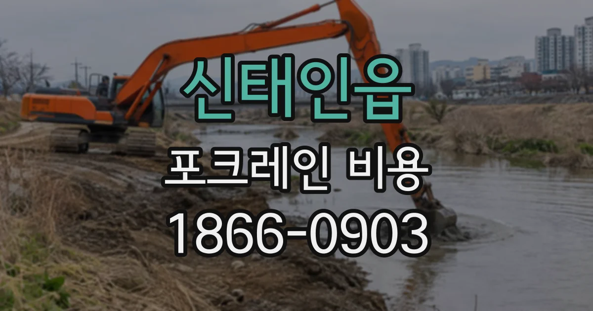 신태인읍 포크레인비용