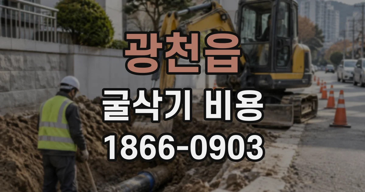 광천읍 굴삭기비용