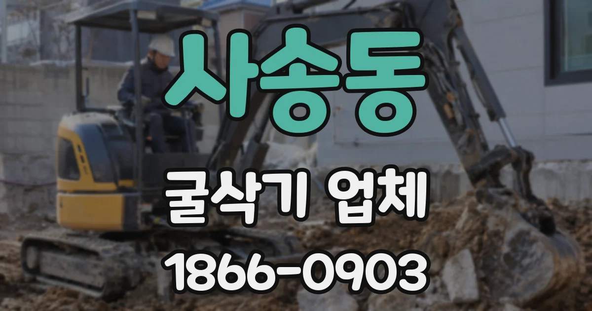 사송동 굴삭기 업체