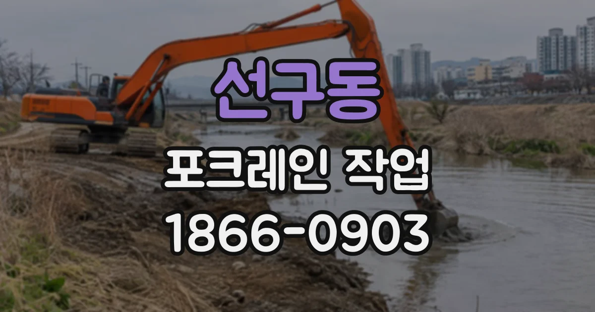 선구동 포크레인작업