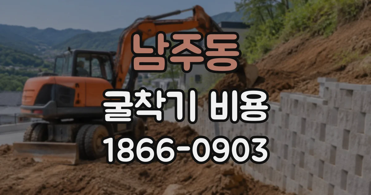 남주동 굴착기비용