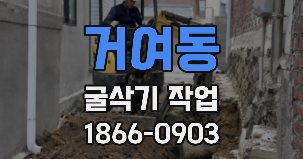 거여동 굴삭기 작업