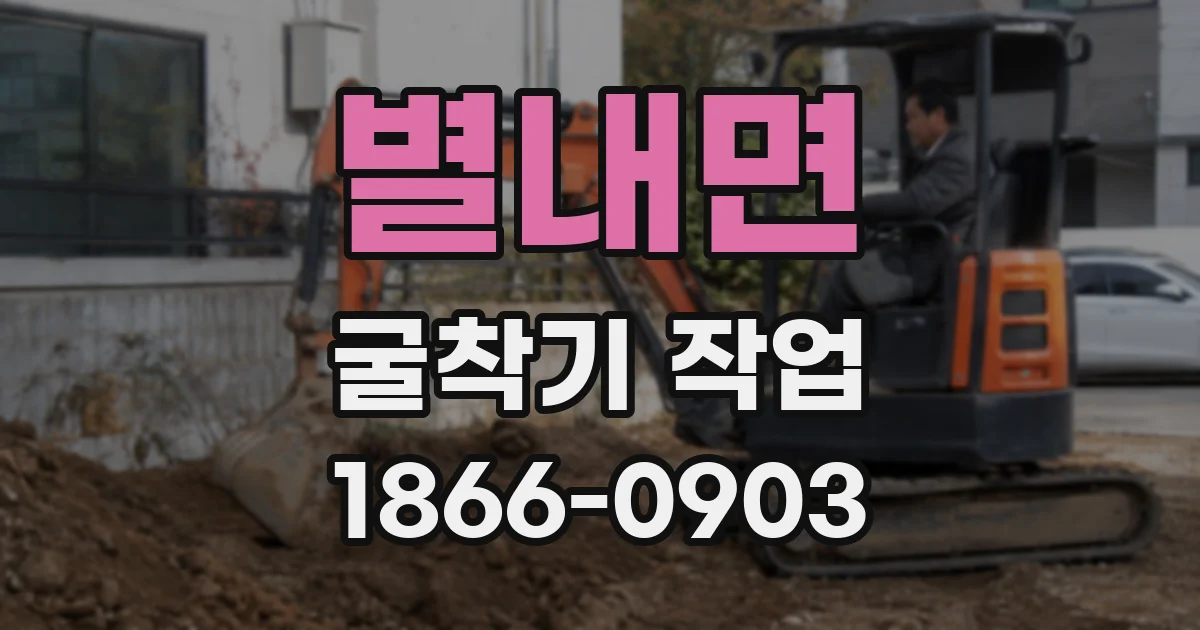 별내면 굴착기 작업