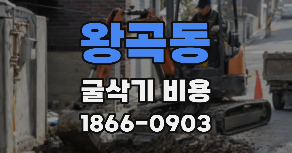 왕곡동 굴삭기 비용