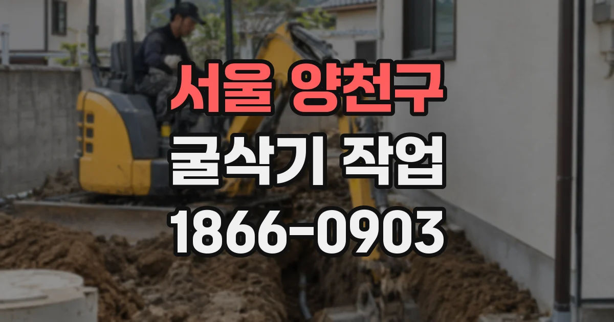 서울 양천구 굴삭기 작업