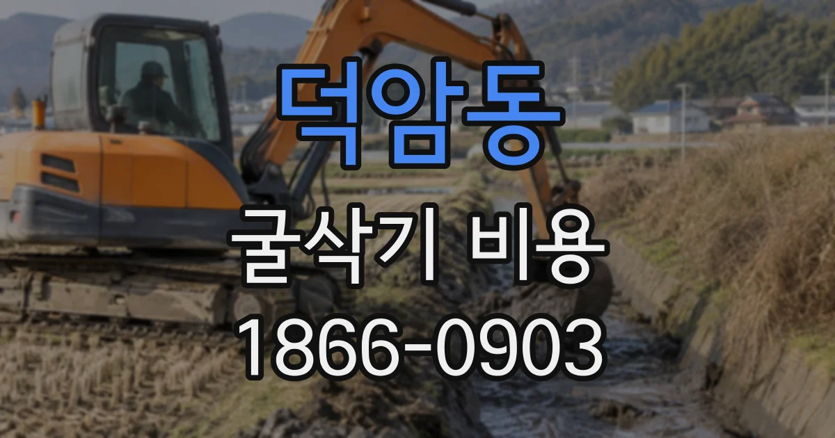 덕암동 굴삭기비용