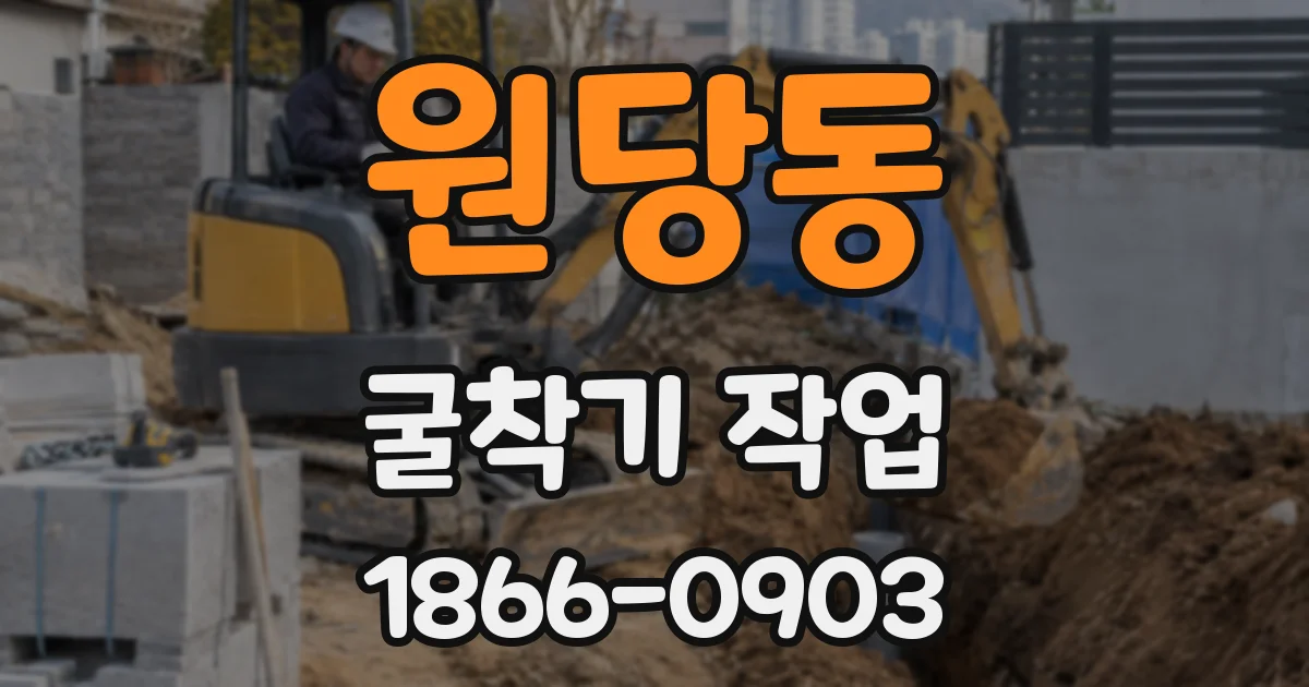 원당동 굴착기 작업
