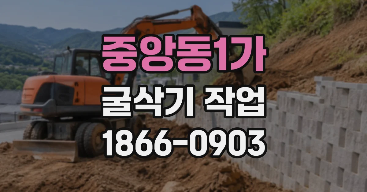 중앙동1가 굴삭기작업