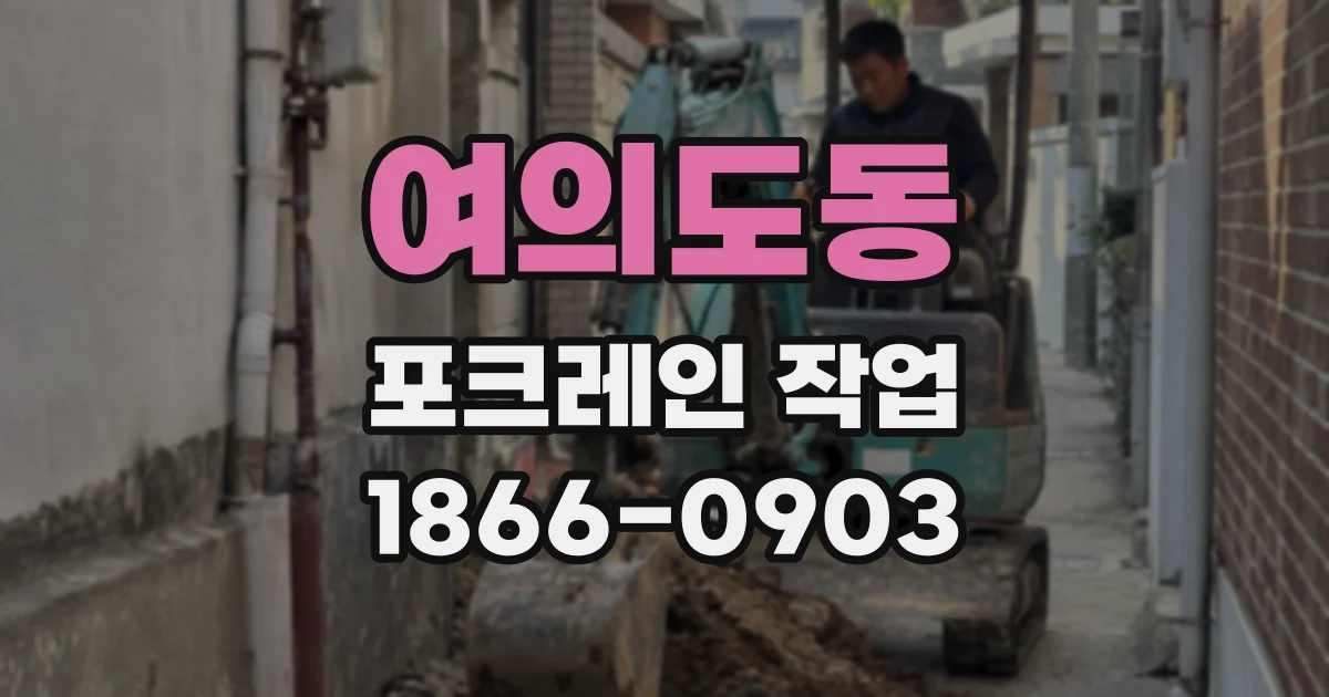 여의도동 포크레인 작업
