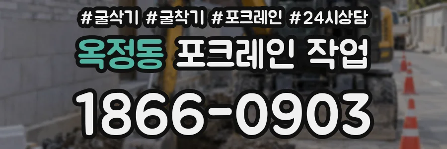 옥정동 포크레인 작업
