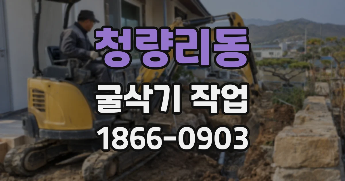 청량리동 굴삭기 작업