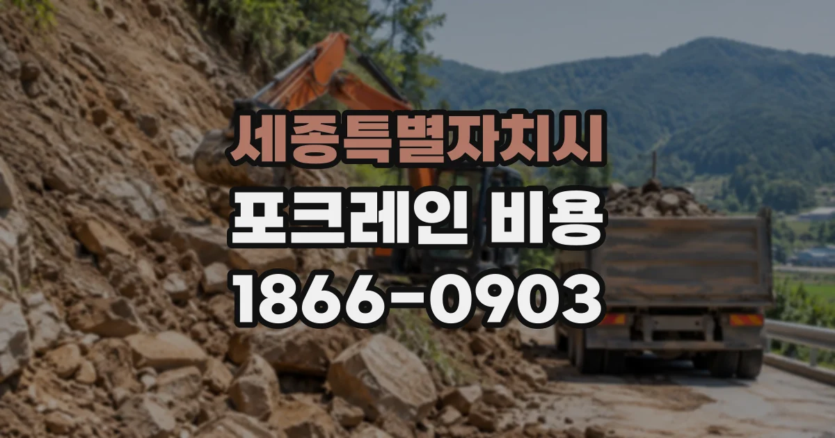 세종특별자치시 포크레인비용
