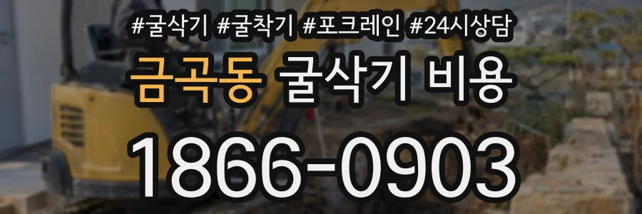 금곡동 굴삭기 비용