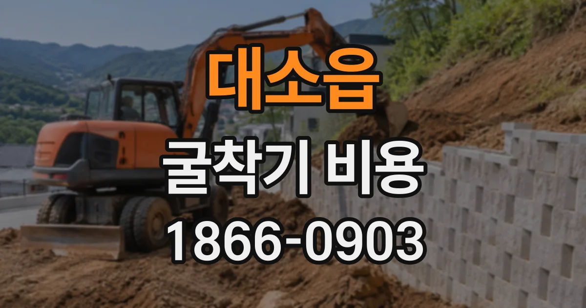 대소읍 굴착기비용