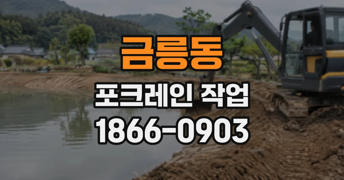금릉동 포크레인작업