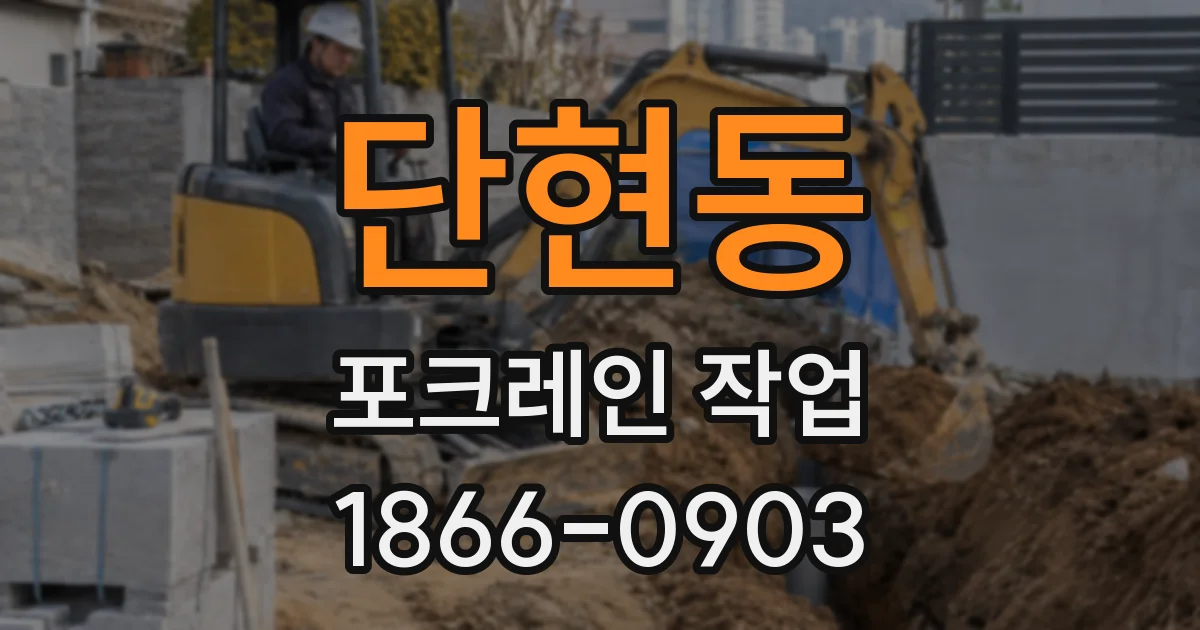 단현동 포크레인 작업