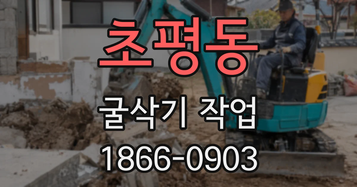 초평동 굴삭기 작업