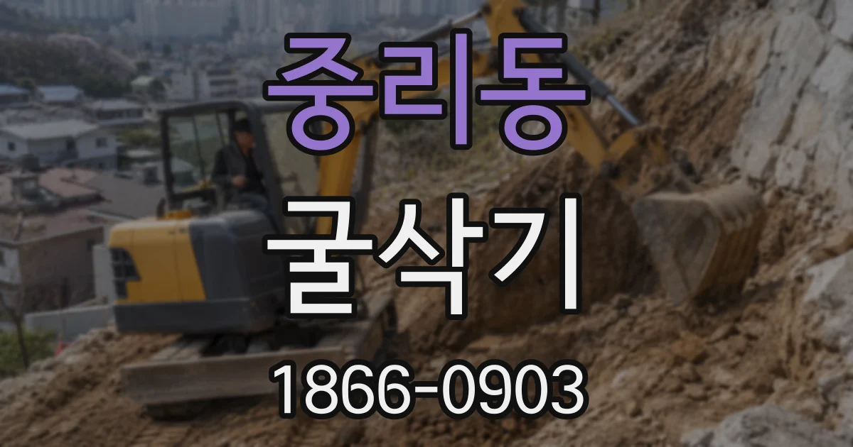 중리동 굴삭기