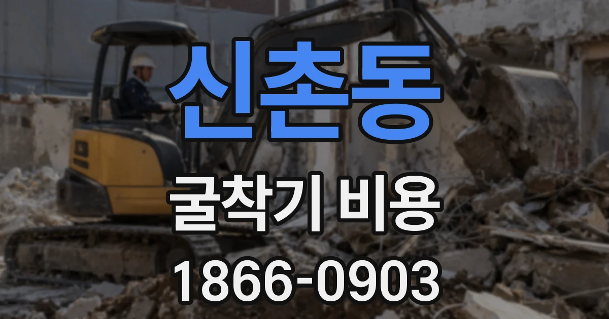 신촌동 굴착기 비용