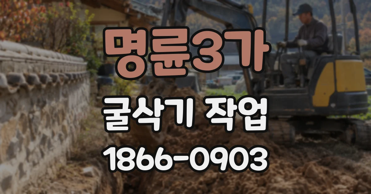 명륜3가 굴삭기 작업