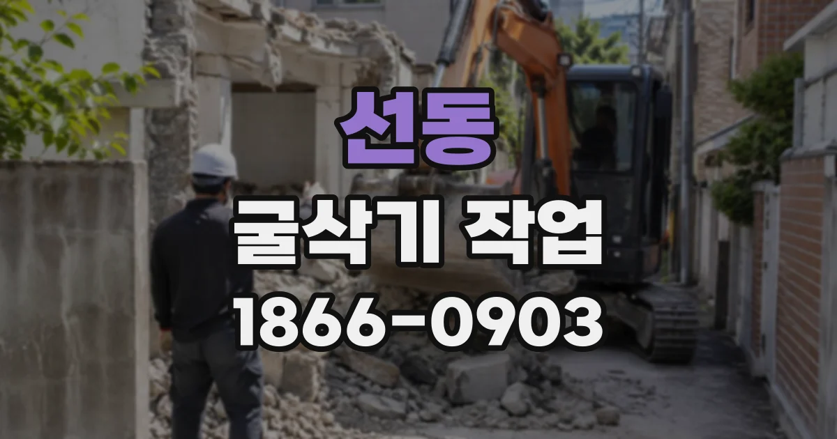 선동 굴삭기작업