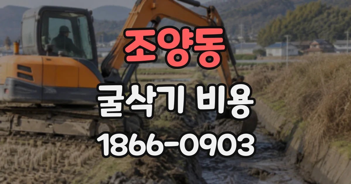 조양동 굴삭기비용
