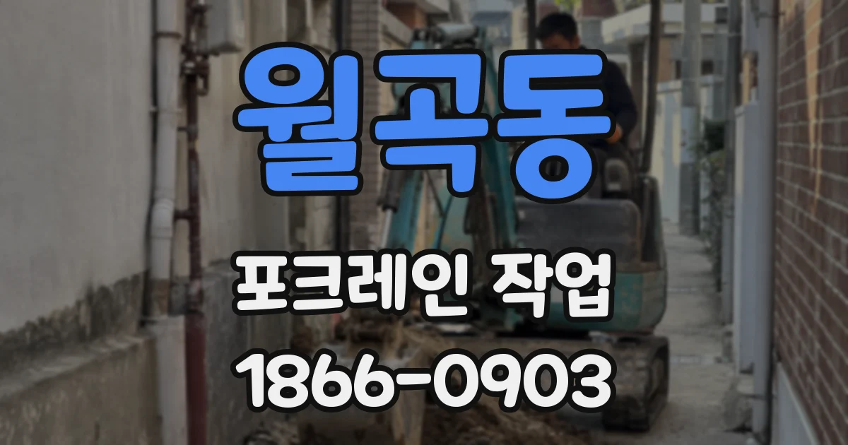월곡동 포크레인 작업