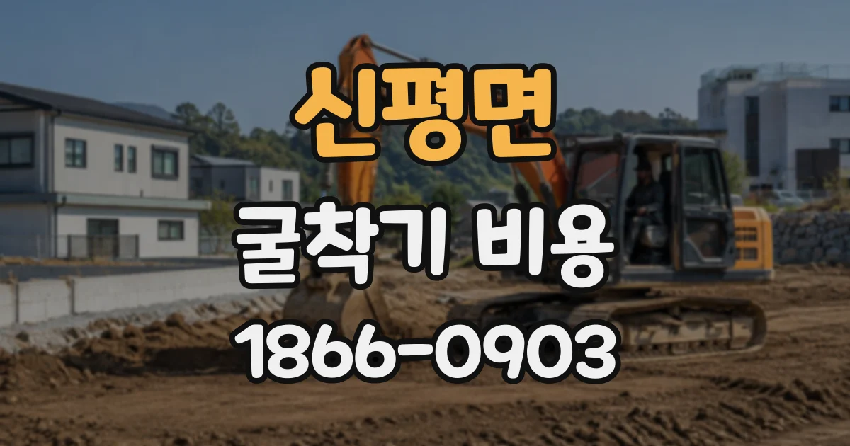 신평면 굴착기비용