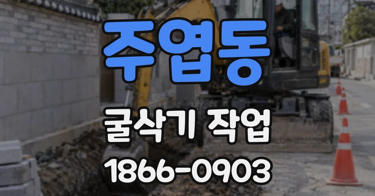 주엽동 굴삭기 작업