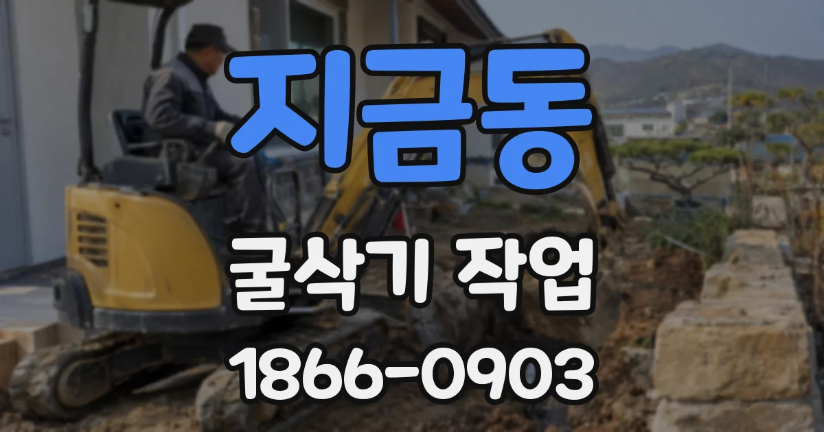 지금동 굴삭기 작업