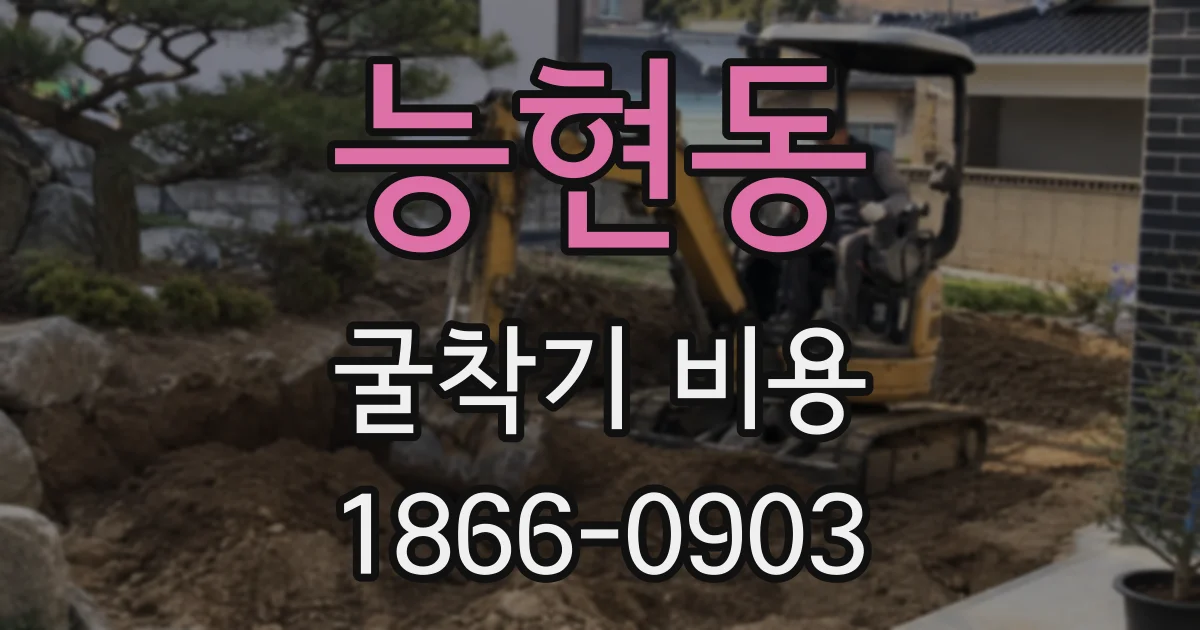 능현동 굴착기 비용