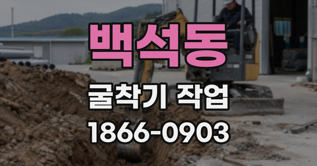 백석동 굴착기 작업
