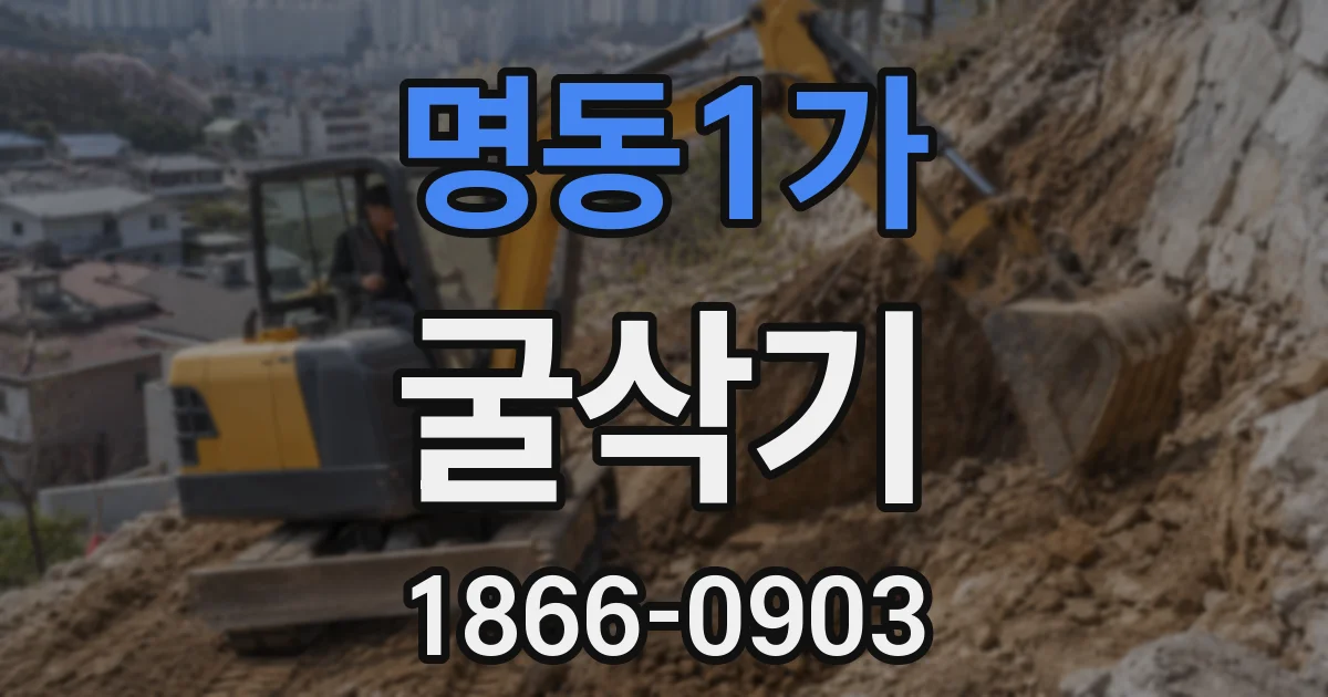 명동1가 굴삭기