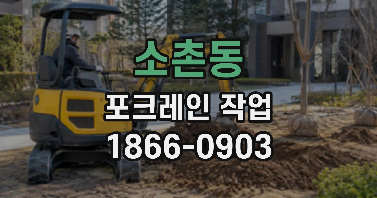 소촌동 포크레인작업