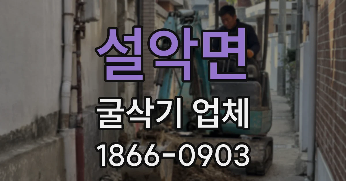 설악면 굴삭기 업체