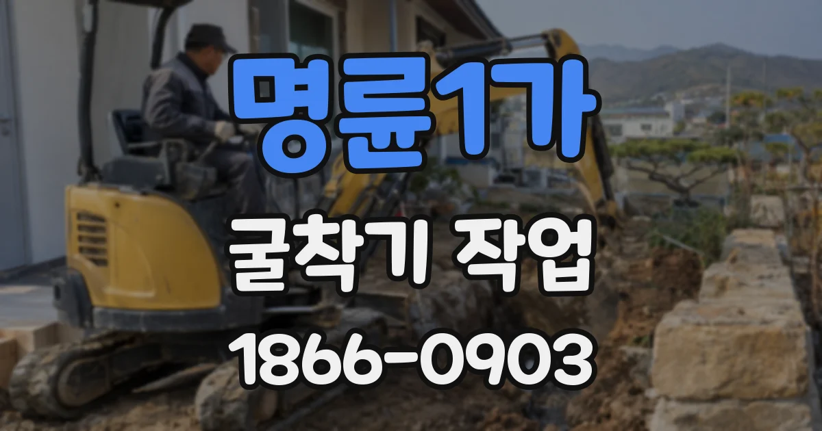 명륜1가 굴착기 작업