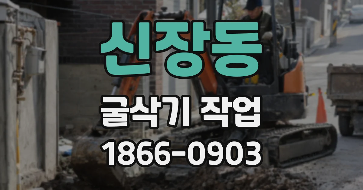 신장동 굴삭기 작업