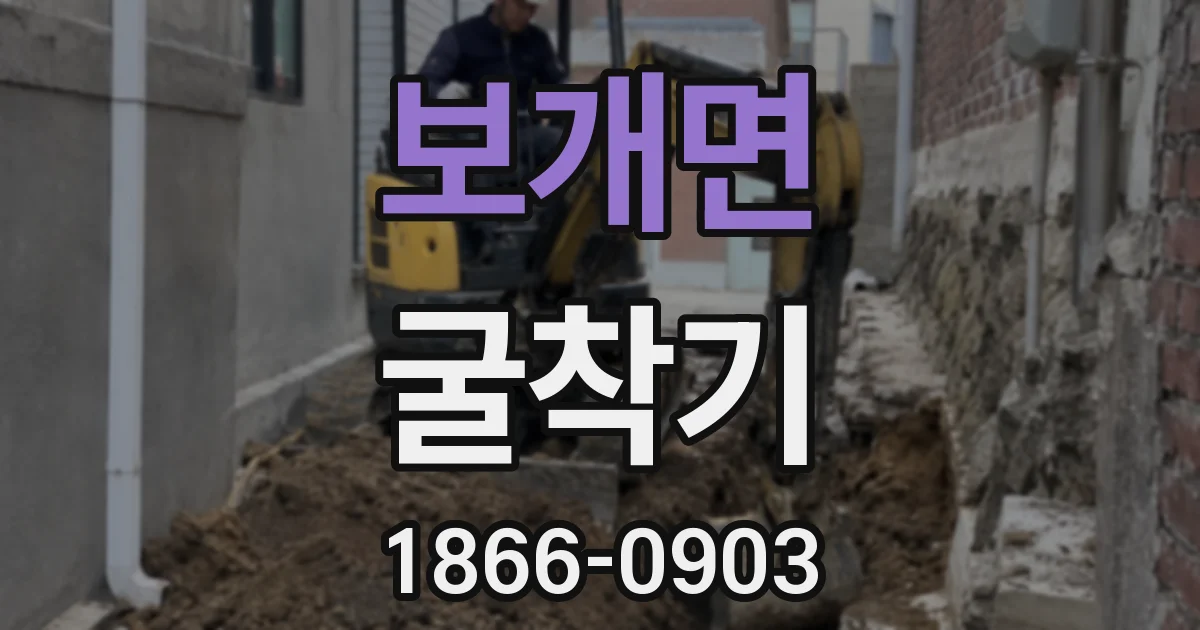 보개면 굴착기
