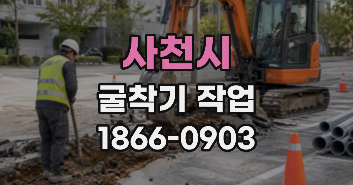사천시 굴착기작업