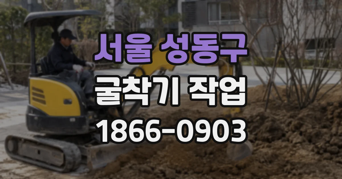 서울 성동구 굴착기 작업