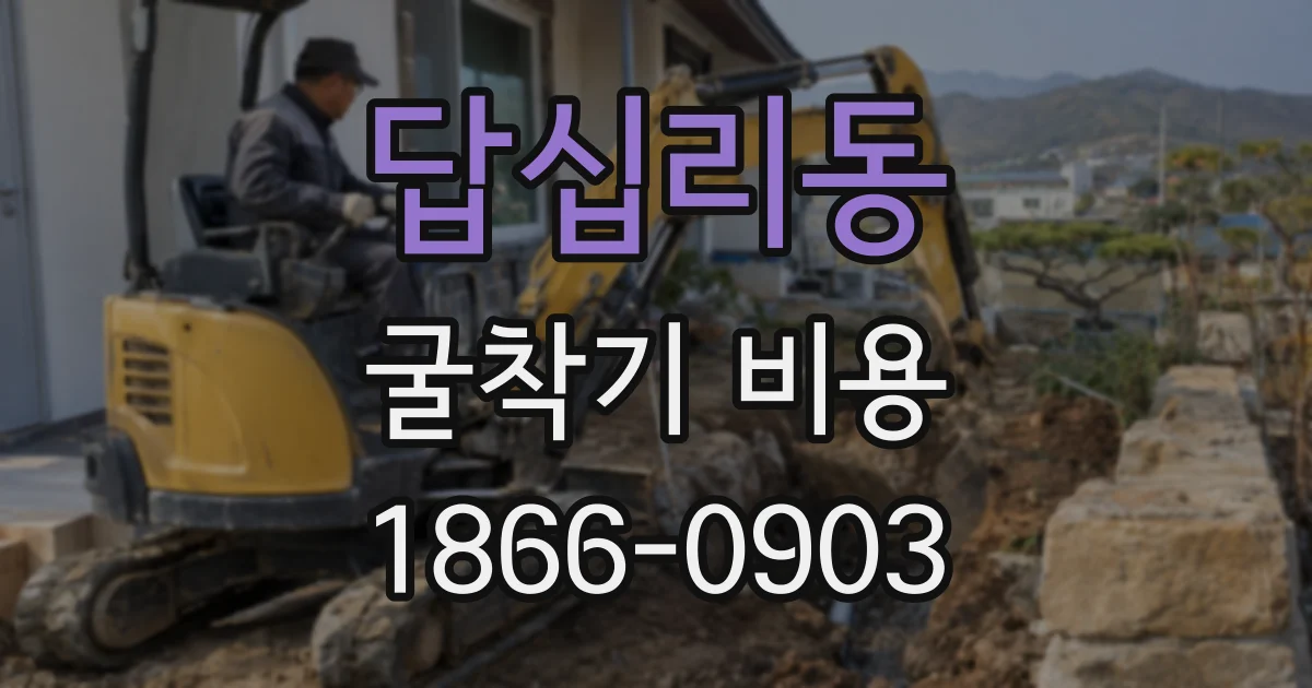 답십리동 굴착기 비용