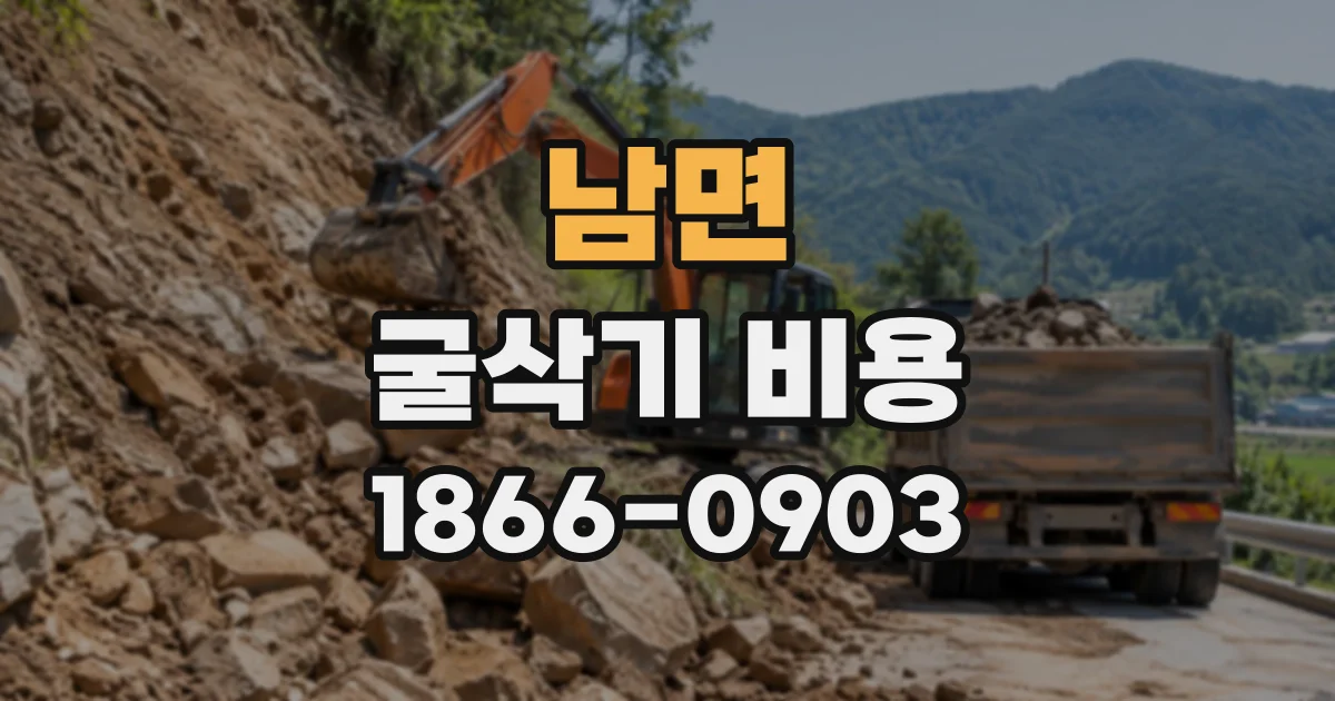 남면 굴삭기비용