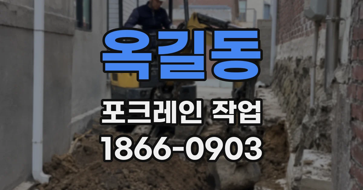 옥길동 포크레인 작업