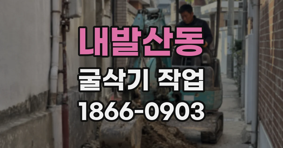 내발산동 굴삭기 작업