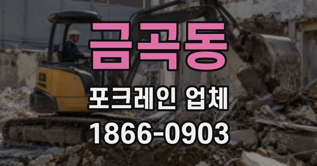 금곡동 포크레인 업체