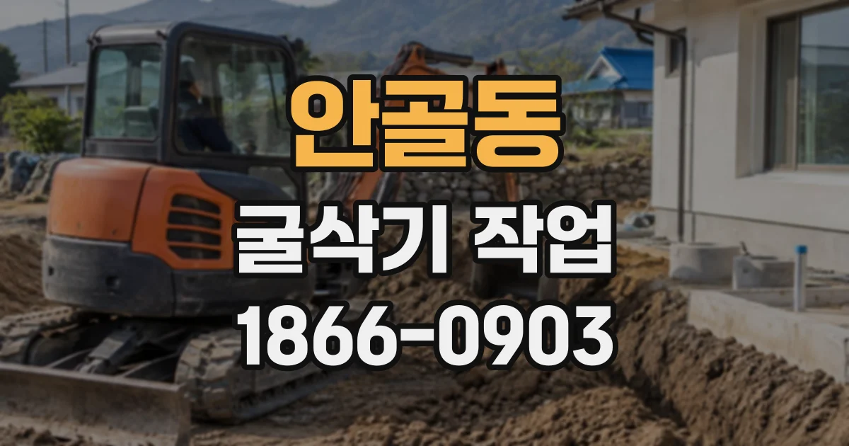 안골동 굴삭기작업