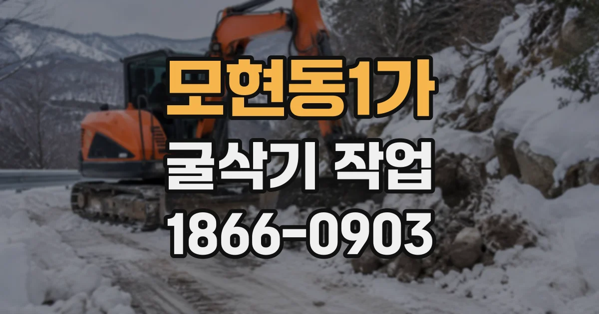 모현동1가 굴삭기작업