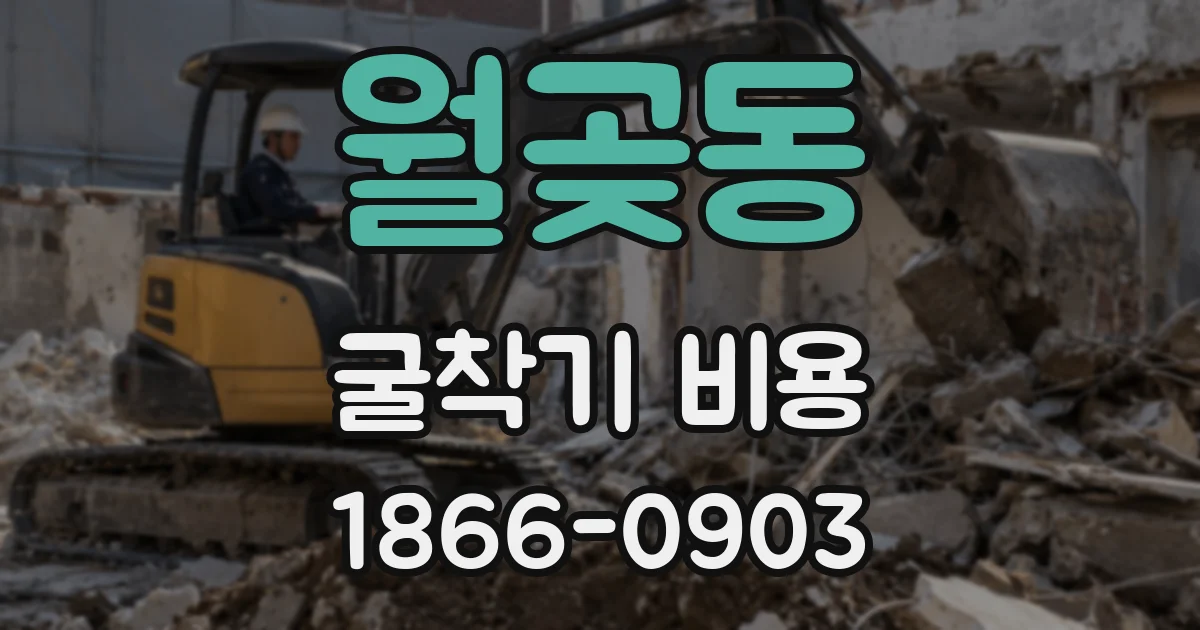 월곶동 굴착기 비용