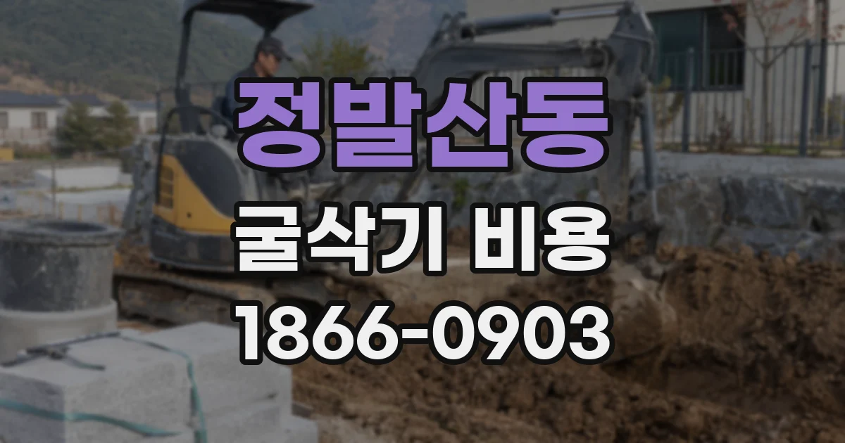정발산동 굴삭기 비용