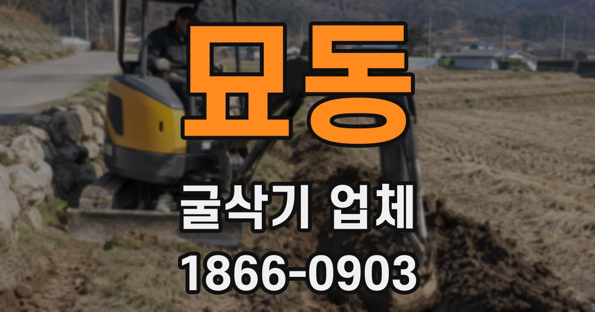 묘동 굴삭기 업체